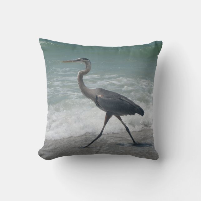 Blue Heron Cushion (Front)