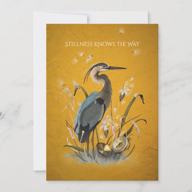 Blue Heron Customisable Card (Front)