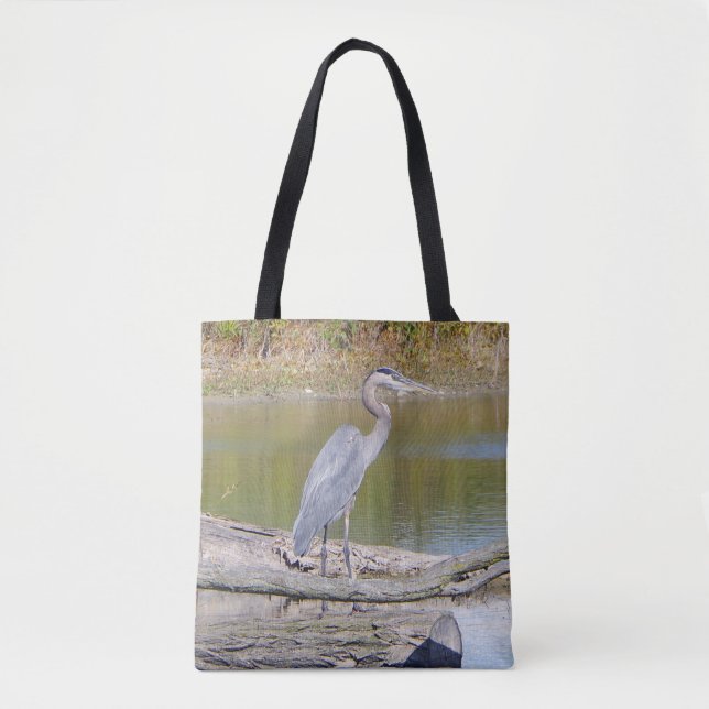 Blue Heron double sided all over tote (Front)