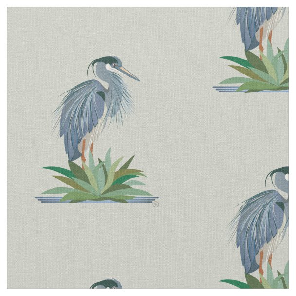 Great Blue Heron Fabric