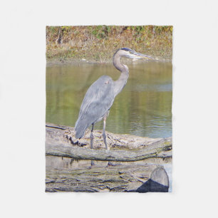 Blue Heron fleece blanket
