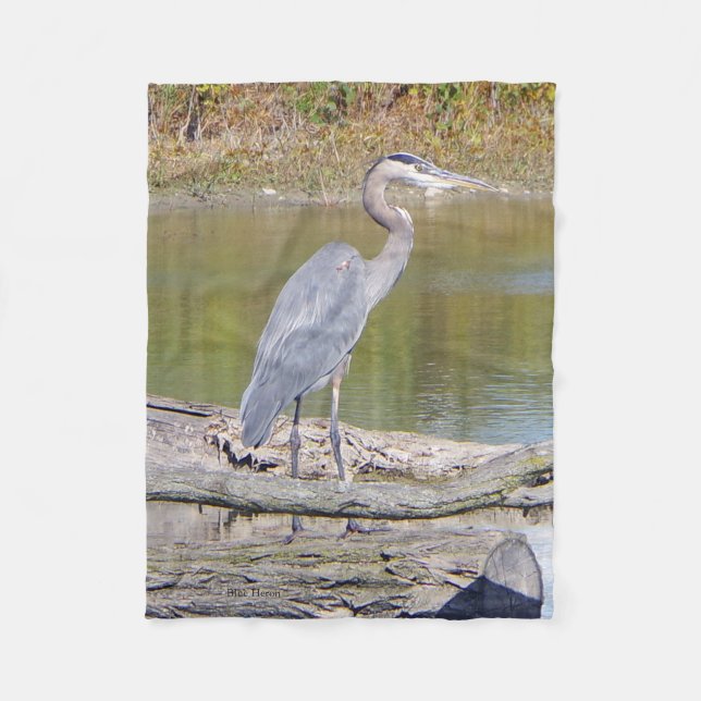 Blue Heron fleece blanket (Front)
