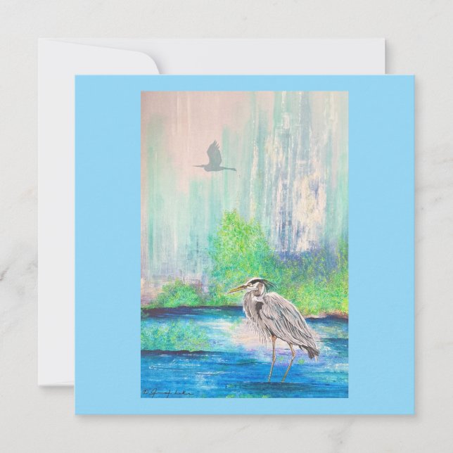 Blue Heron Invitation (Front)