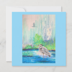 Blue Heron Invitation
