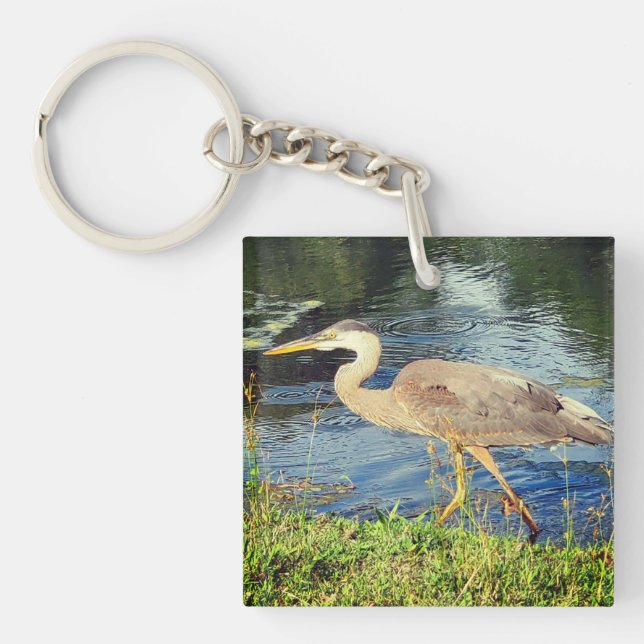 Blue heron key ring (Front)