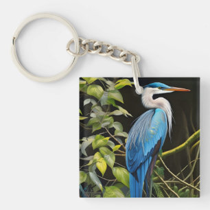 Blue Heron Key Ring