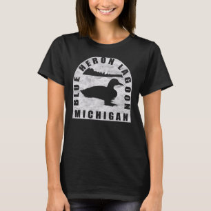 Blue Heron Lagoon Loon Michigan T-Shirt