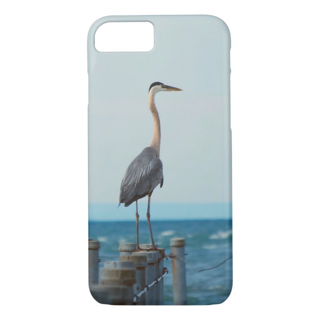 Blue Heron Looking Into The Blue Case-Mate iPhone Case (Back)