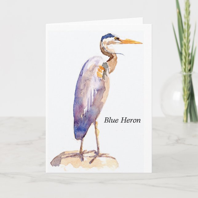 Blue Heron note card (Front)