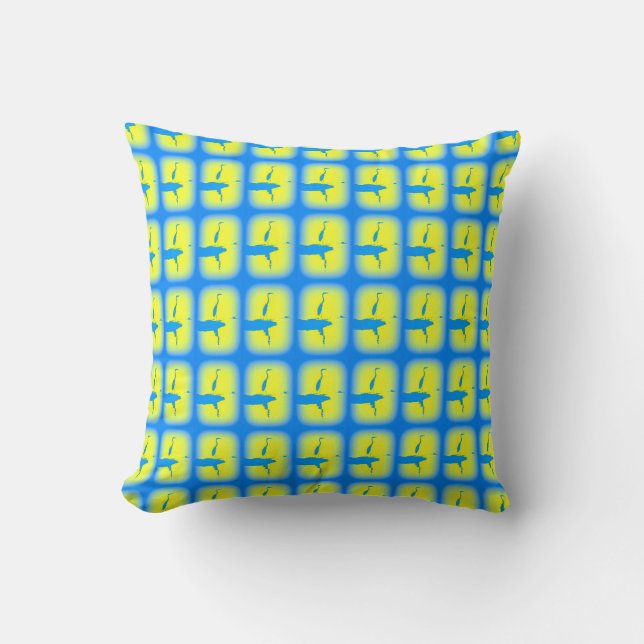 blue heron pillow (Front)