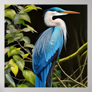 Blue Heron Poster