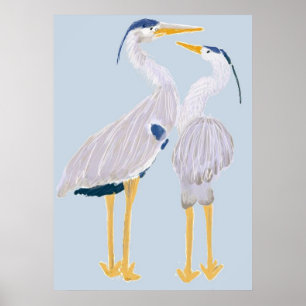 Blue Heron Poster