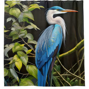 Blue Heron Shower Curtain