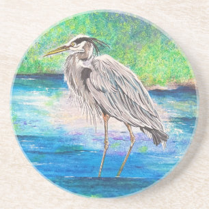 Blue Heron Stone Coaster