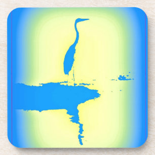 blue heron sunrise coaster