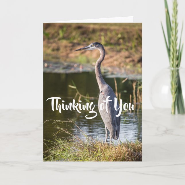 Blue Heron Thinking of You Card (Front)