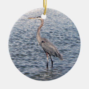 Blue Heron water ornament