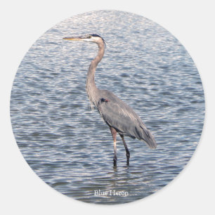 Blue Heron water sticker