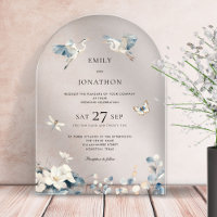Blue Herons Flying Foliage Wedding