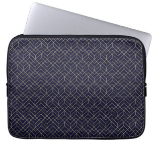 Blue Hexagon Pattern Laptop Sleeve