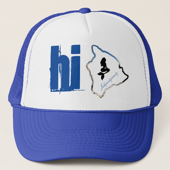 Blue Hi Jahzrootzierootz Trucker Hat (Front)