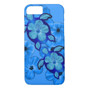 Blue Hibiscus And Honu Turtles iPhone 8/7 Case