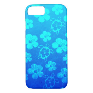 Blue Hibiscus And Honu Turtles iPhone 8/7 Case