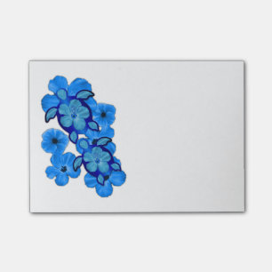 Blue Hibiscus And Honu Turtles Post-it Notes