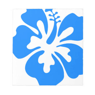 Blue Hibiscus Flower Notepad