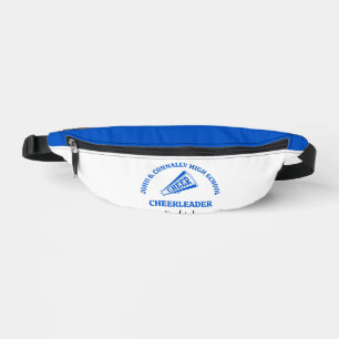 Blue High School Cheerleader Personalised Bum Bags