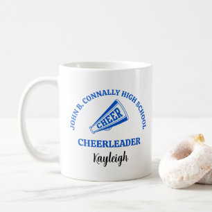 Blue High School Cheerleader Personalised Coffee Mug