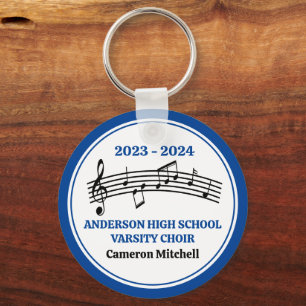 Blue High School Choir Personalised Key Ring