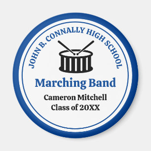 Blue High School Marching Band Customisable Magnet