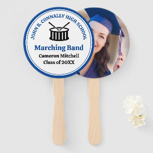 Blue High School Marching Band Customizable Hand Fan