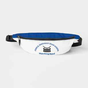 Blue High School Marching Band Personalised Bum Bags