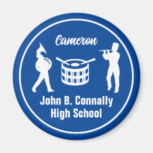 Blue High School Marching Band Personalised Magnet