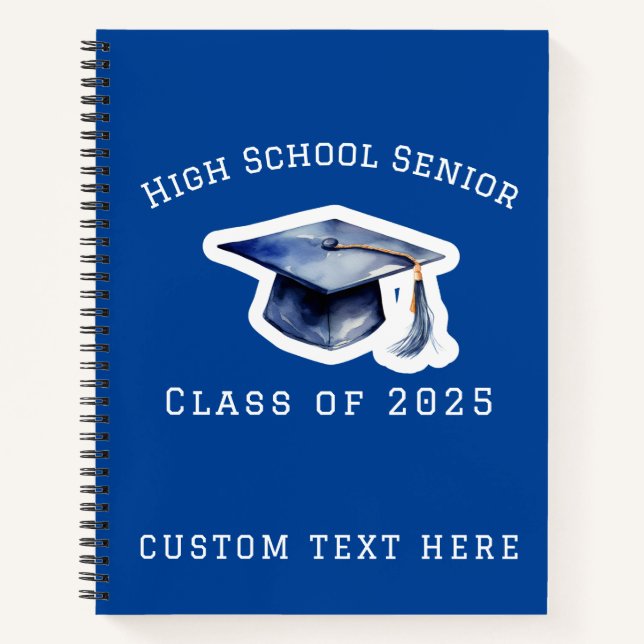 Blue High School Senior Class of 2025 Notebook (Front)