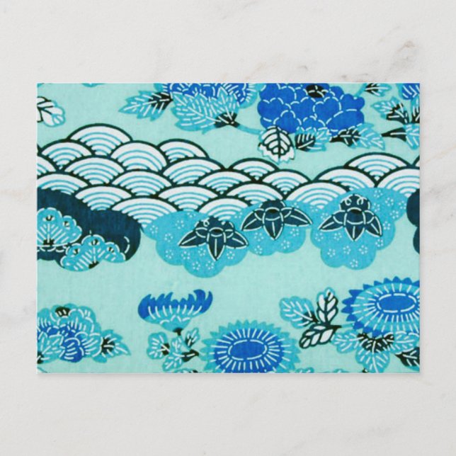 Blue Hills & Flowers Postcard (Front)