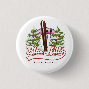 Blue Hills Massachusetts Ski logo 3 Cm Round Badge