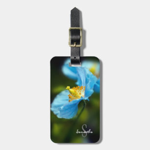 Blue Himalayan Poppy Luggage tag