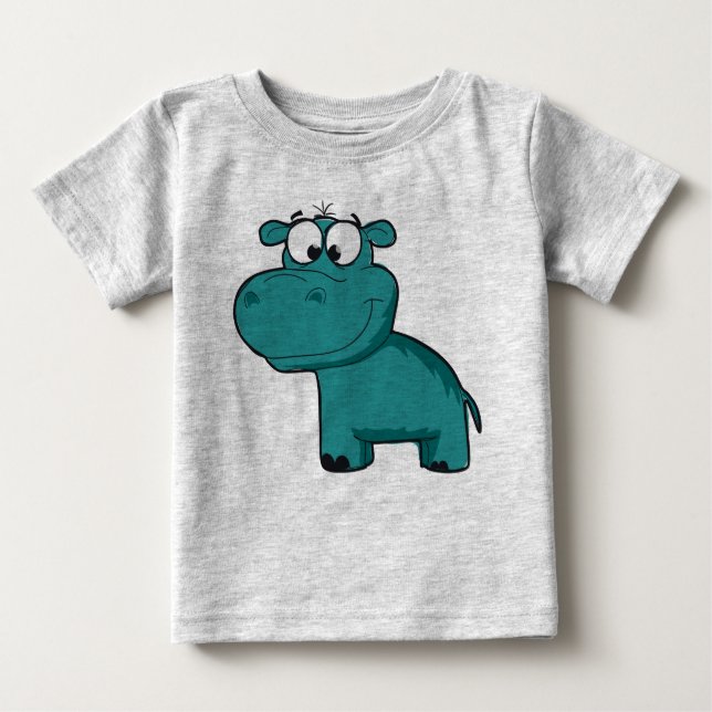 Blue Hippo Baby T-Shirt (Front)