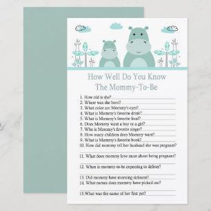 Blue Hippo How well do you know baby shower