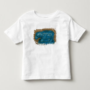 Blue hippopotamus with black decoration toddler T-Shirt