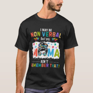 Blue His Fight Is My Fight Autism Nephew T Rex Mon T-Shirt