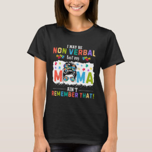 Blue His Fight Is My Fight Autism Nephew T Rex Mon T-Shirt