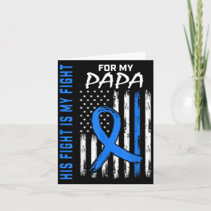 Blue His Fight Is My Fight Diabetes Awareness Shir Card