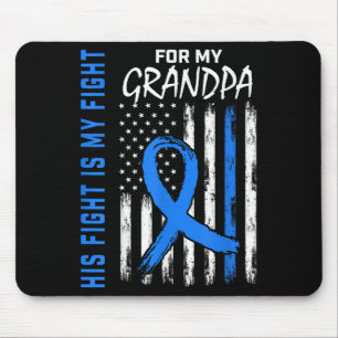 Blue His Fight Is My Fight Diabetes Awareness Shir Mouse Pad