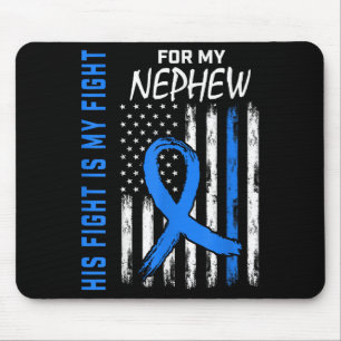 Blue His Fight Is My Fight Diabetes Awareness Shir Mouse Pad