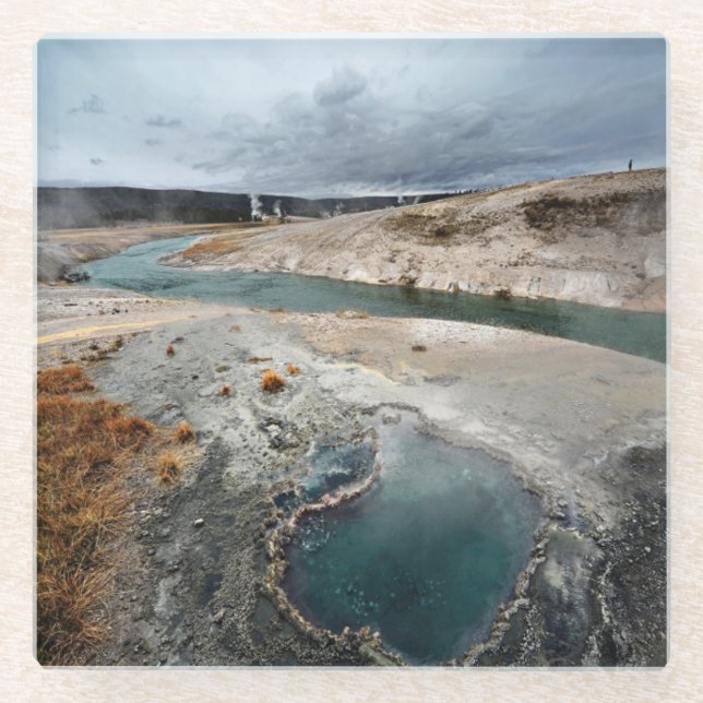 Blue Hole Glass Coaster (Front)