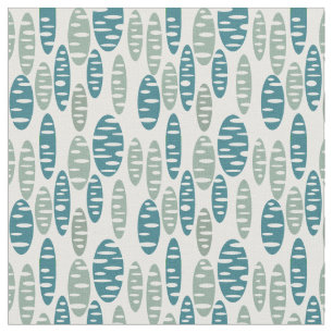 Blue Holey Ovals  Fabric